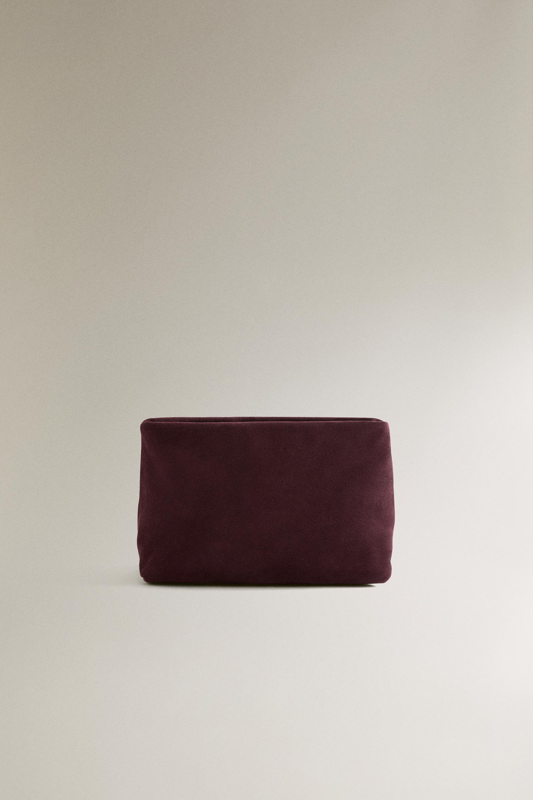 SPLIT LEATHER MAKEUP BAG